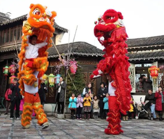 舞狮 广东舞狮太精彩,堪称极限运动(图1)